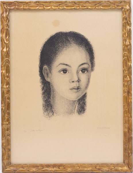 Lilla Hellesen, litografi, 3/60, signerad, 42 x 54 cm