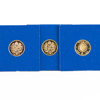 Guldmynt, 3 st, 1000 kr, 1992, 1993, 1996