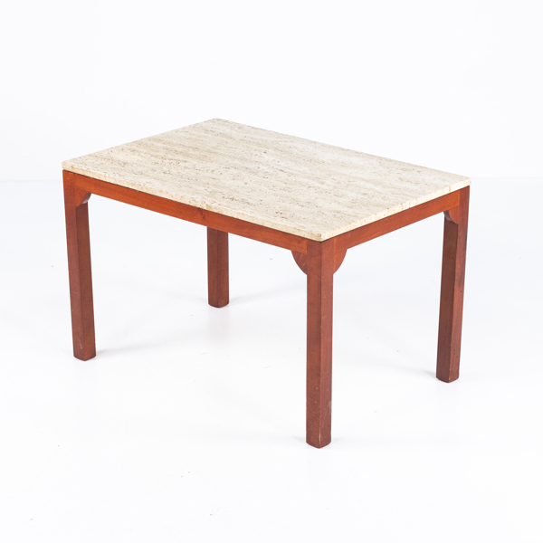 Soffbord med travertinskiva, höjd 56 cm