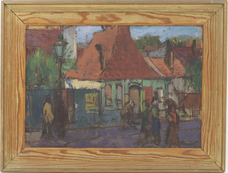 Oidentifierad konstnär, olja på duk, signerad, 63x48 cm