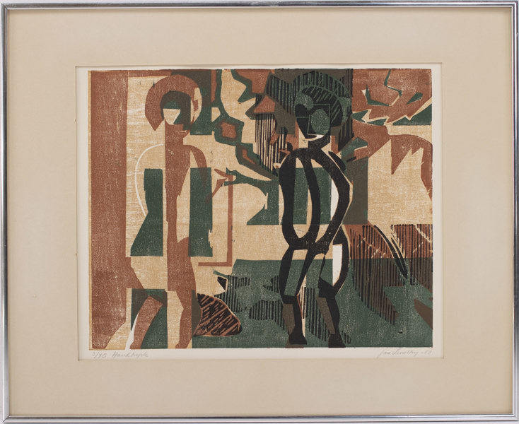 Jan Lundberg, handtryck, 3/40, signerad, 65x53 cm