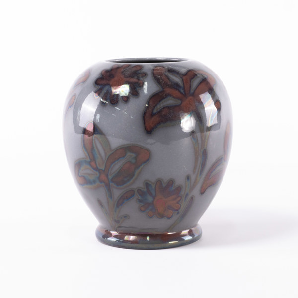 Edgar Böckman, vas, lysterglasyr, Höganäs, höjd 19 cm