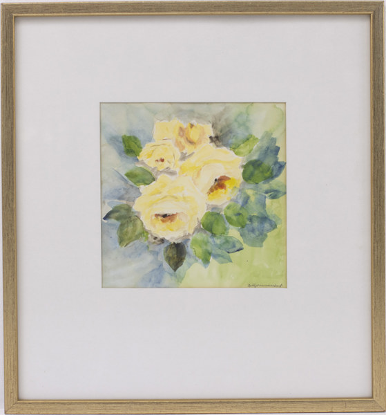 Britt Hammarlund, akvarell, signerad, 41x44 cm