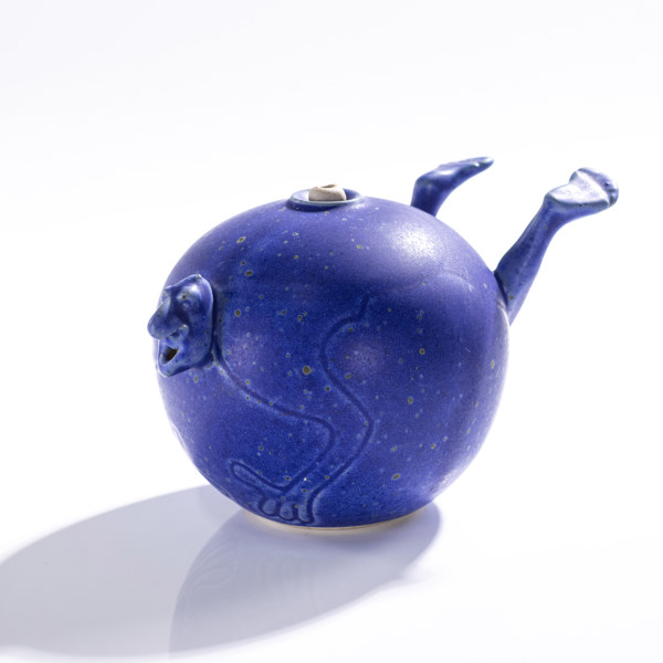 Kurt Sahlin, KEB, oljelampa, stengods, signerad höjd 10 cm