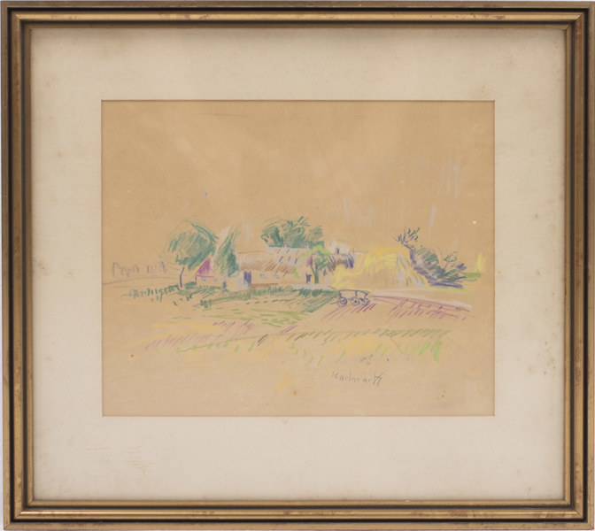 Gerhard Karlmark, blandteknik, signerad, 41x37 cm