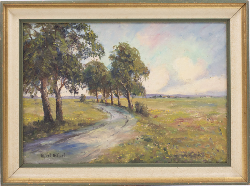 Alfred Hedlund, olja på duk, signerad, 77 x 58 cm