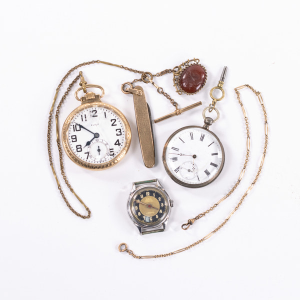 Fickur, armbandsur, 3 st, bl a Elgin