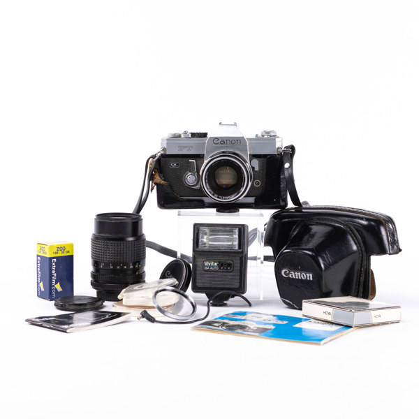 Kamera, Canon FT, 2 st objektiv