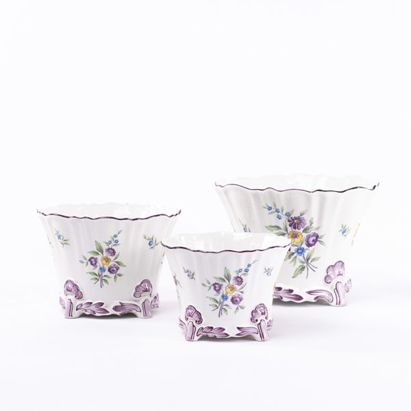 Ytterfoder, 3 st. "Rörstrandia", Rörstrand, högsta 17,5 cm