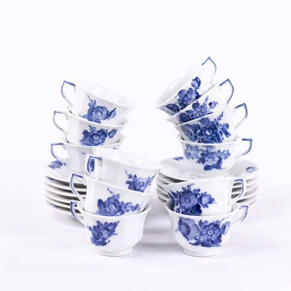 Kaffeservis, 24 delar, "Blå Blomst, Royal Copenhagen