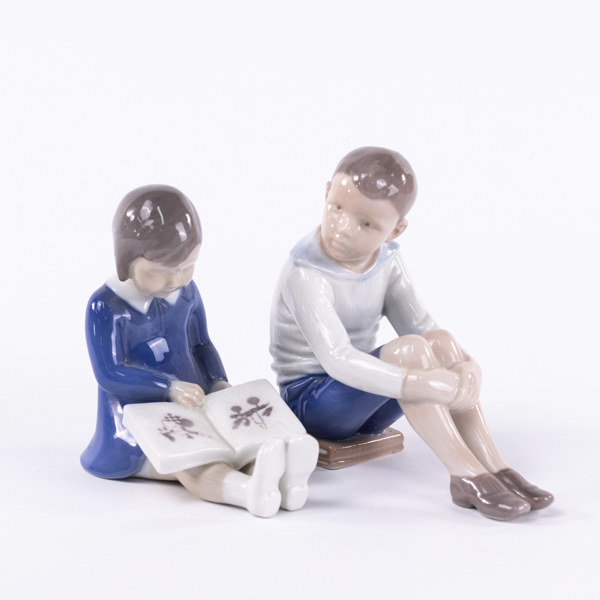 Figuriner, 2 st, B&G, högsta 13,5 cm