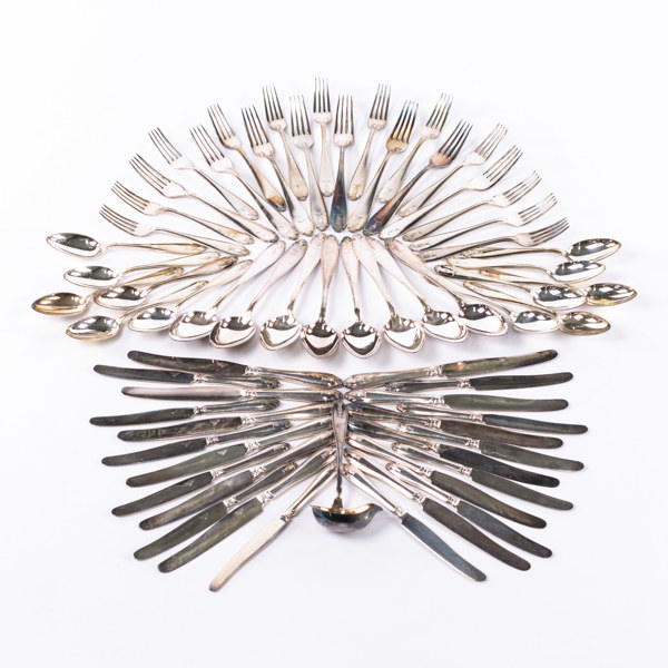 Bestickuppsättning, nysilver, "Vasa", 65 delar