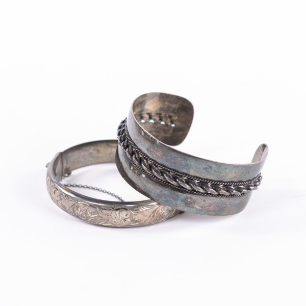 Armband, 2 st, silver, vikt 71,3 gram