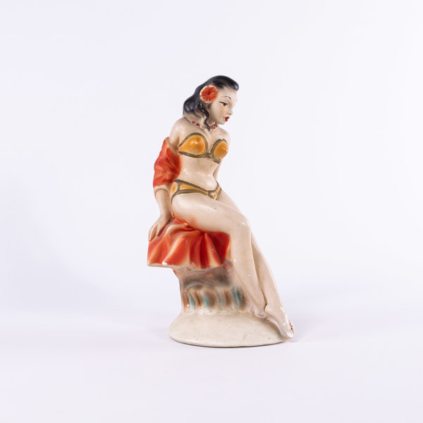 Figurin, kvinna, gips, höjd 35 cm