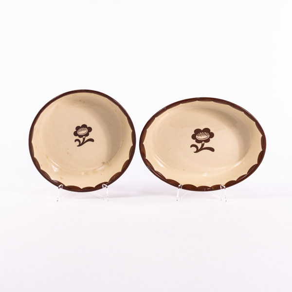 Wilhelm Kåge, skålar, 2 st, "Pyro", Gustavsberg