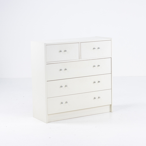 Byrå, vitlackerad, höjd 74 cm