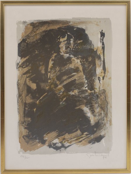 Gösta Lindqvist, litografi, 236/260, signerad, 39x52 cm