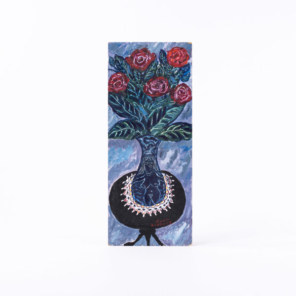 Sven Lidberg, olja på pannå, signerad, 15,5 x 38 cm