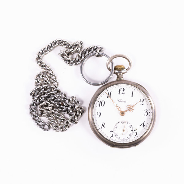 Mormorsur, 41 mm, silver, tidigt 1900-tal