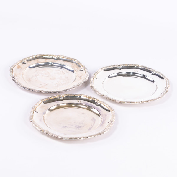Fat, 3 st, silver, GAB, diameter 19,5 cm, vikt 596 gram