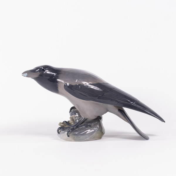 Christian Thomsen, figurin, "Kråka", 365, Royal Copenhagen, längd 36 cm