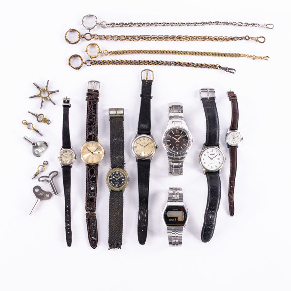 Armbandsur, 8 st, bl a Certina, Alpina, Seiko, m.m.