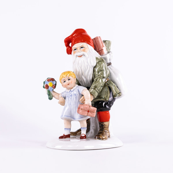 Jenny Nyström, figurin, tomte, Kalmar läns museum, höjd 20 cm
