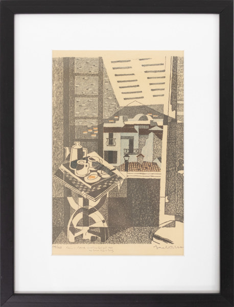 Axel Olson, litografi, 14/125, signerad, 33x44 cm