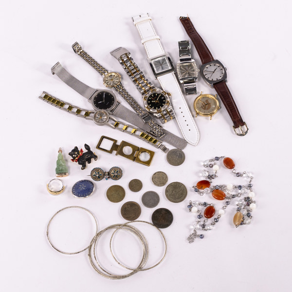 Smycken, bl a silver, armbandsur, bl a Citizen