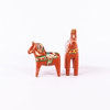 Dalahästar, 2 st, höjd 14 cm och mindre