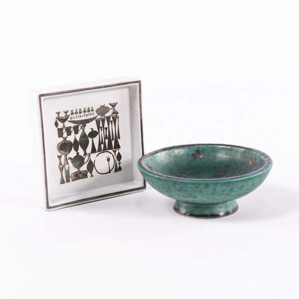 Fat och skål, bl a Wilhelm Kåge, "Argenta", Gustavsberg