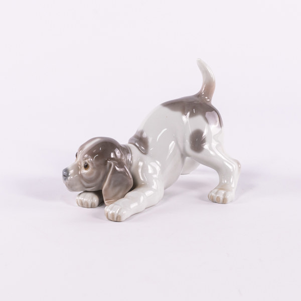 Figurin, hundvalp, Lladro, höjd 11 cm
