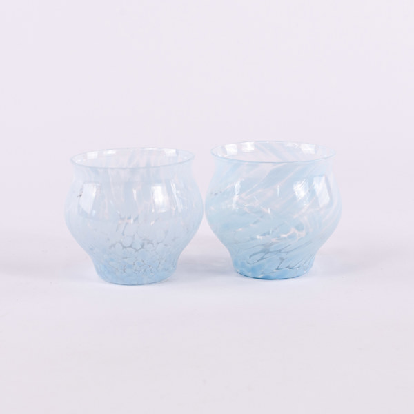 Lisa Larson, ljuslyktor, ett par, Skruf, höjd 7 cm