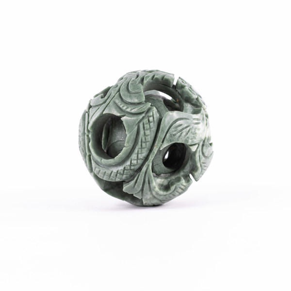 Snidad boll, jade, diameter 10 cm