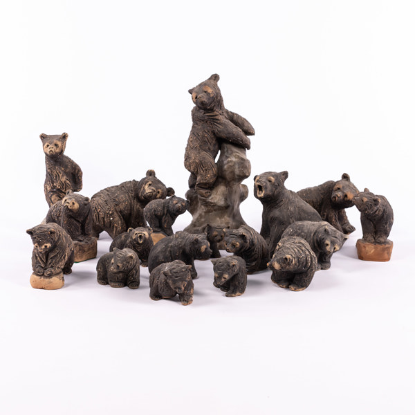 Figuriner, 18 st, björnar, Tilgmans, högsta 27 cm