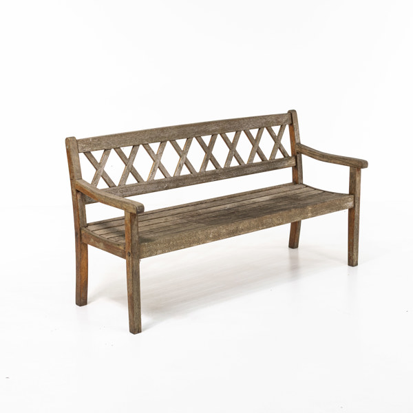 Trädgårdssoffa, teak, U.T.E., längd 153 cm