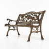 Trädgårdssoffa, gjutjärn/trä, längd 127 cm