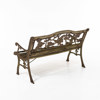Trädgårdssoffa, gjutjärn/trä, längd 127 cm