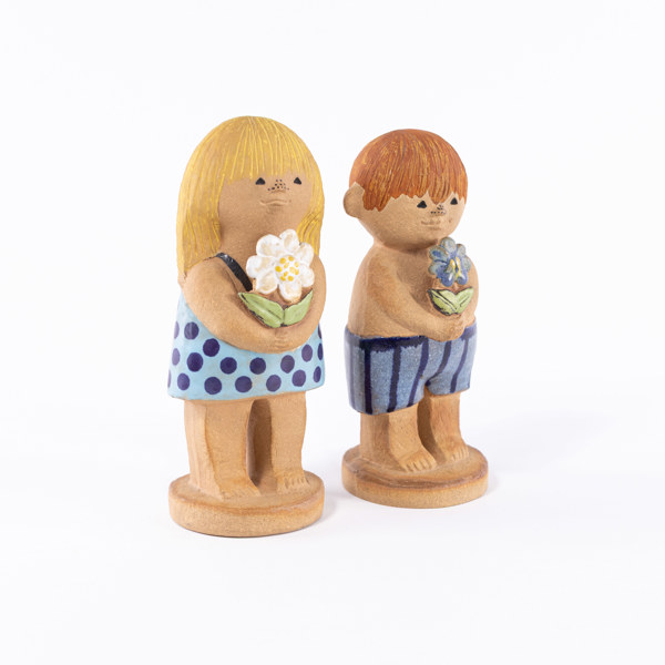 Lisa Larson, figuriner, ett par, Adam & Eva 2, Gustavsberg