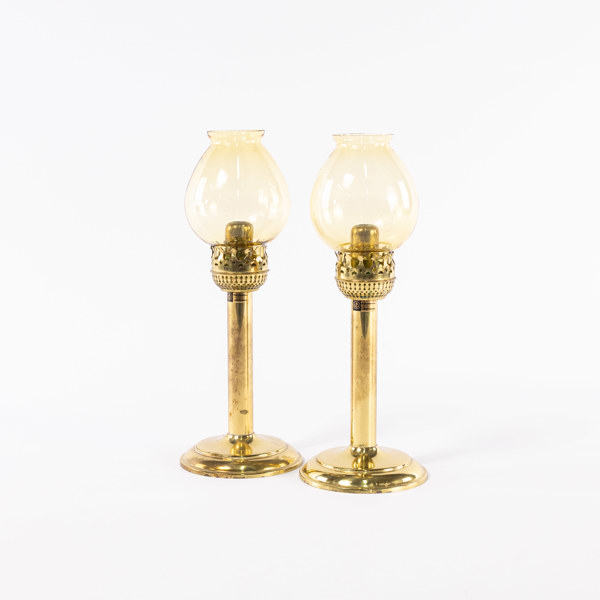 Ljuslyktor, ett par, Karlskrona Lampfabrik, höjd 32 cm