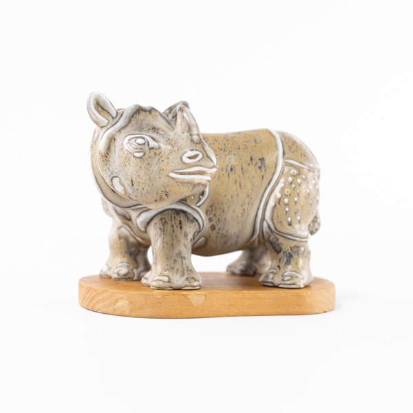 Gunnar Nylund, skulptur, noshörning, Rörstrand