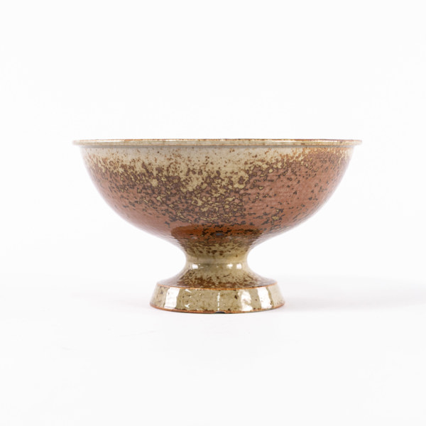 Stig Lindberg, skål på fot, signerad, Gustavsberg, Ø 12,5 cm