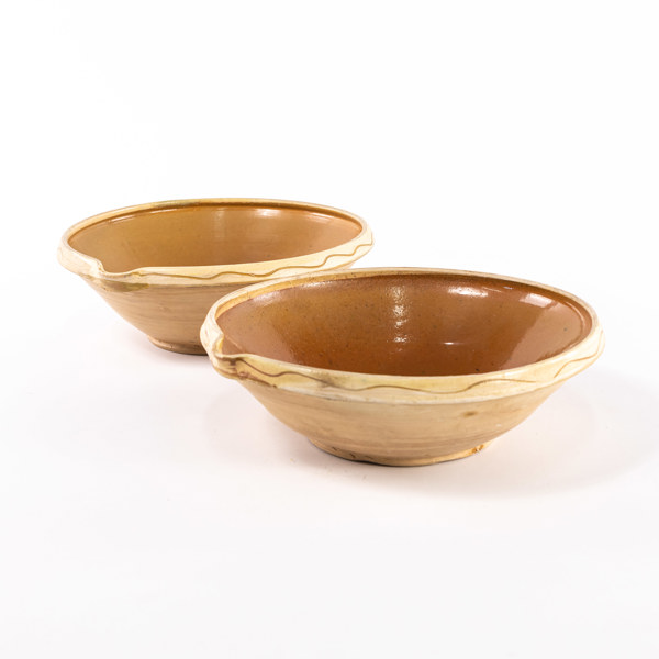 Spillkum, 2 st, lergods, Ø 28,5 cm