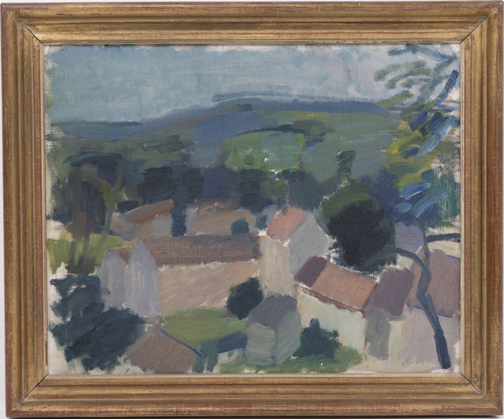 Nils Folke Knafve, olja på pannå, signerad, 48x40 cm