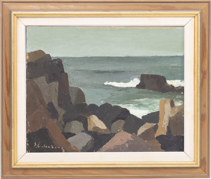 Erik Cederberg, olja på pannå, signerad, 52 x 44 cm