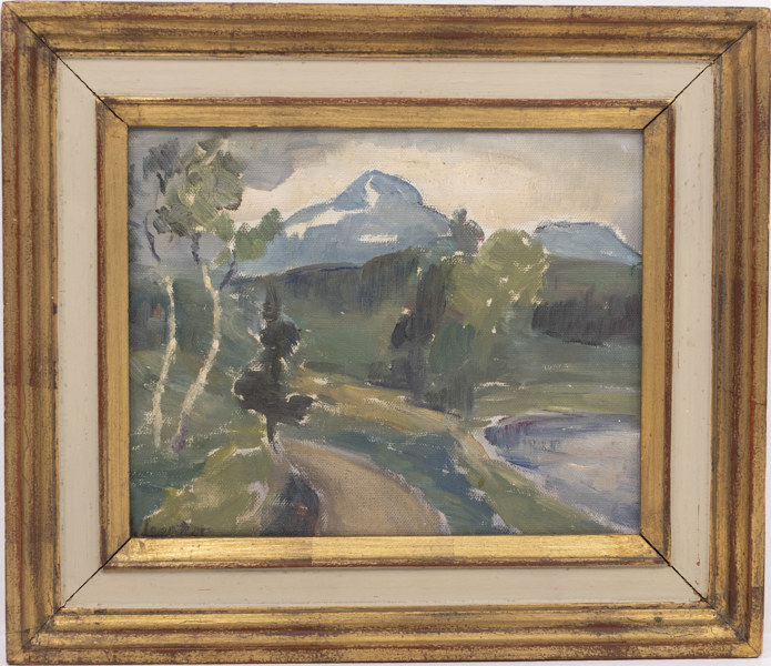 Oidentifierad konstnär, olja på duk, signerad "Leander", 36 x 31 cm