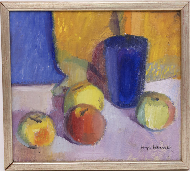 Inga Hense, olja på duk, stilleben, signerad, 33 x 30 cm