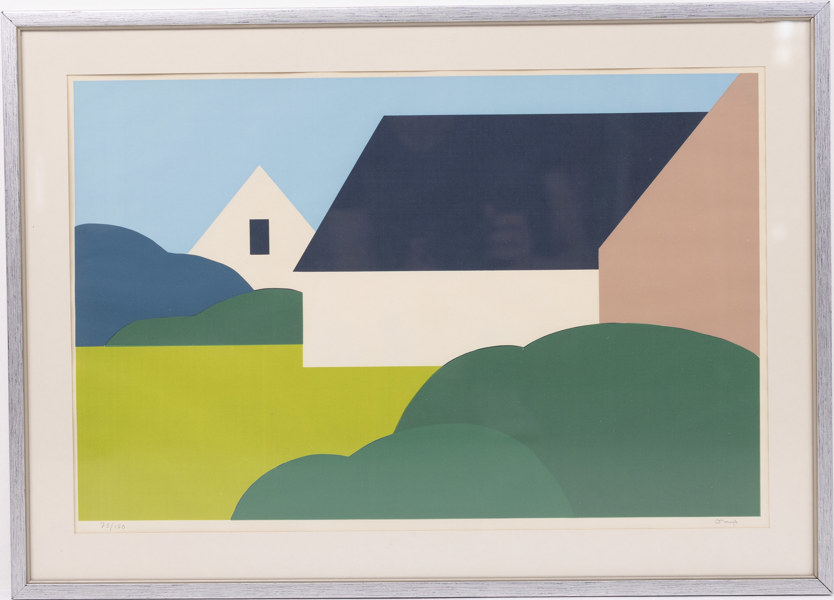 Bengt Orup, litografi, signerad, numrerad 75/150, 67 x 48 cm