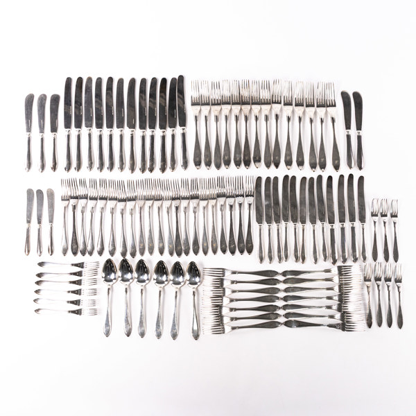 Bestickuppsättning, 100 delar, "Spets", nysilver