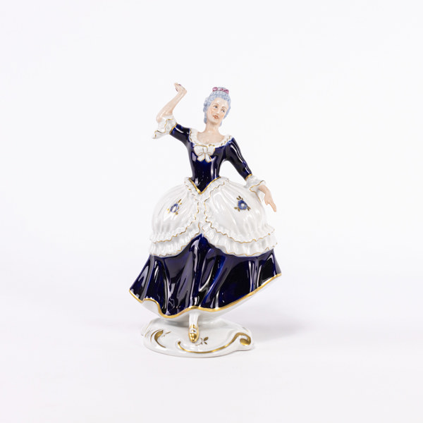 Figurin, Royal Dux, höjd 21 cm